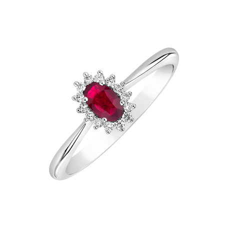 Diamond ring with Ruby Princess Sparkle