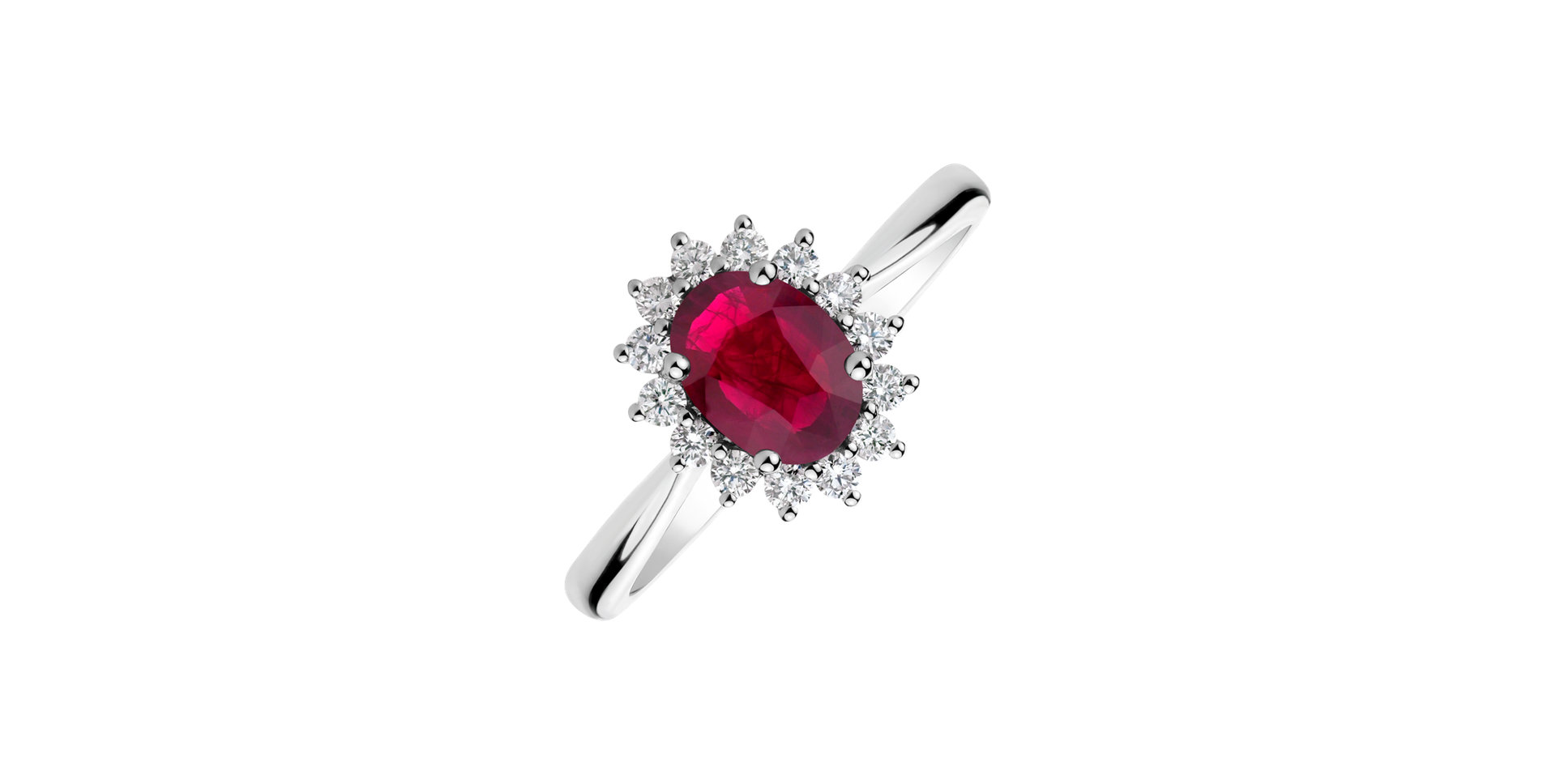 Diamond ring with Ruby Princess Sparkle
