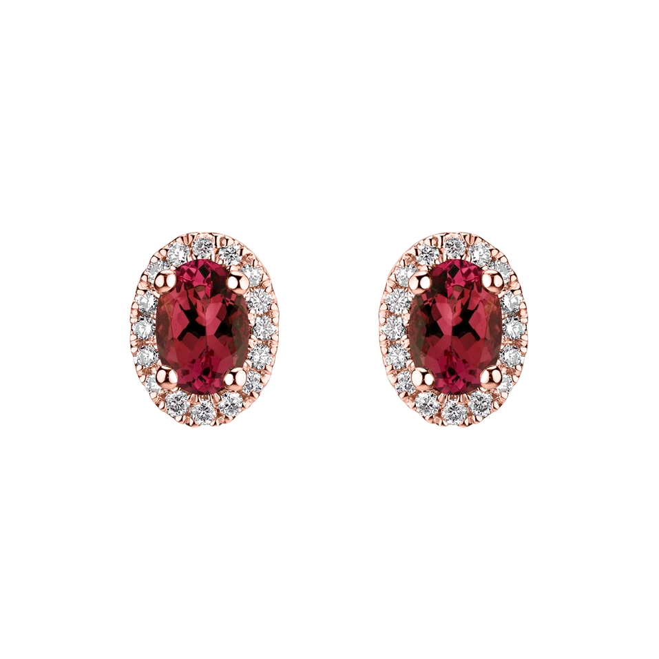 Diamond earrings with Ruby Imperial Allegory