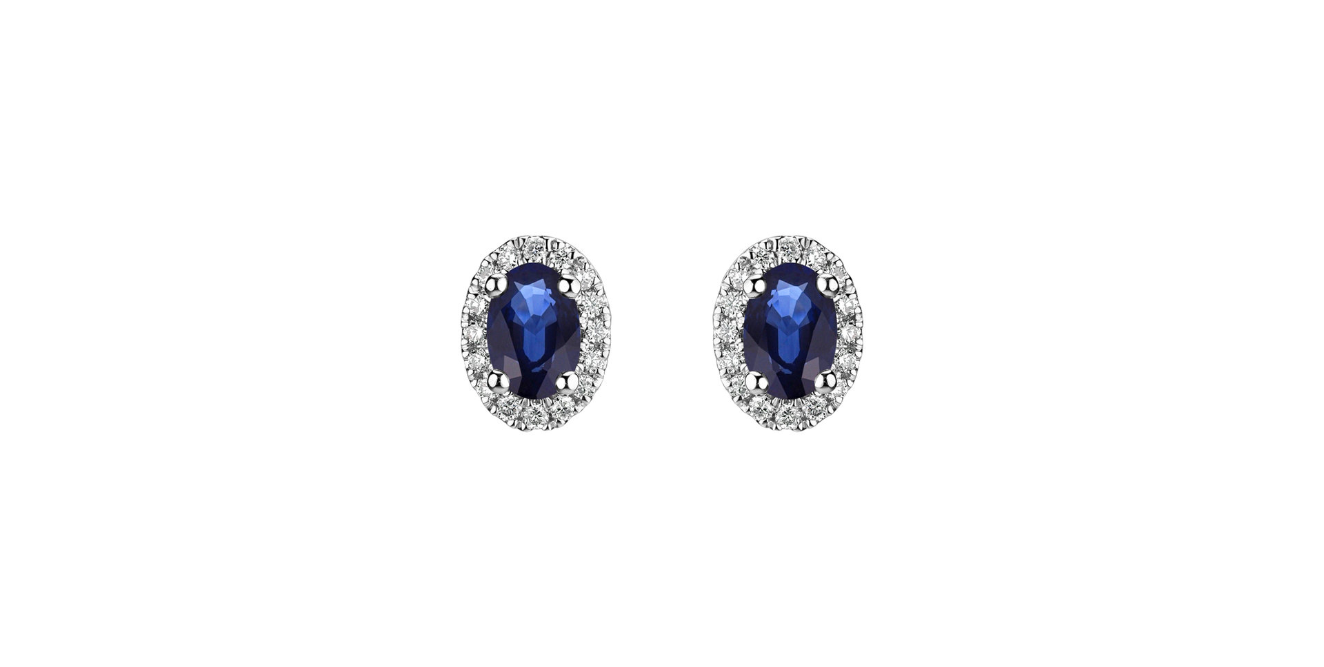 Diamond earrings with Sapphire Imperial Allegory