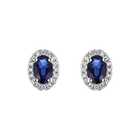 Diamond earrings with Sapphire Imperial Allegory