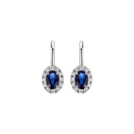 Diamond earrings with Sapphire Imperial Allegory