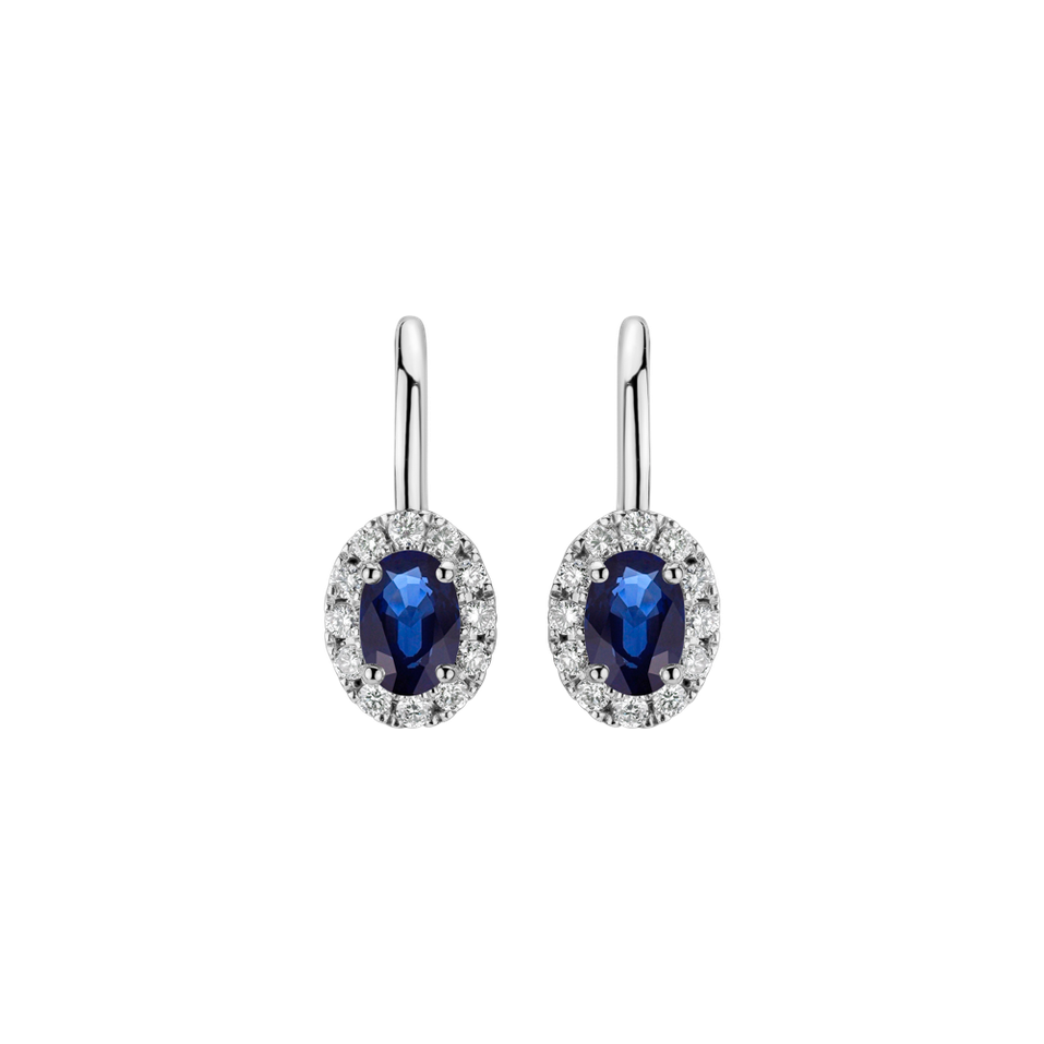 Diamond earrings with Sapphire Imperial Allegory