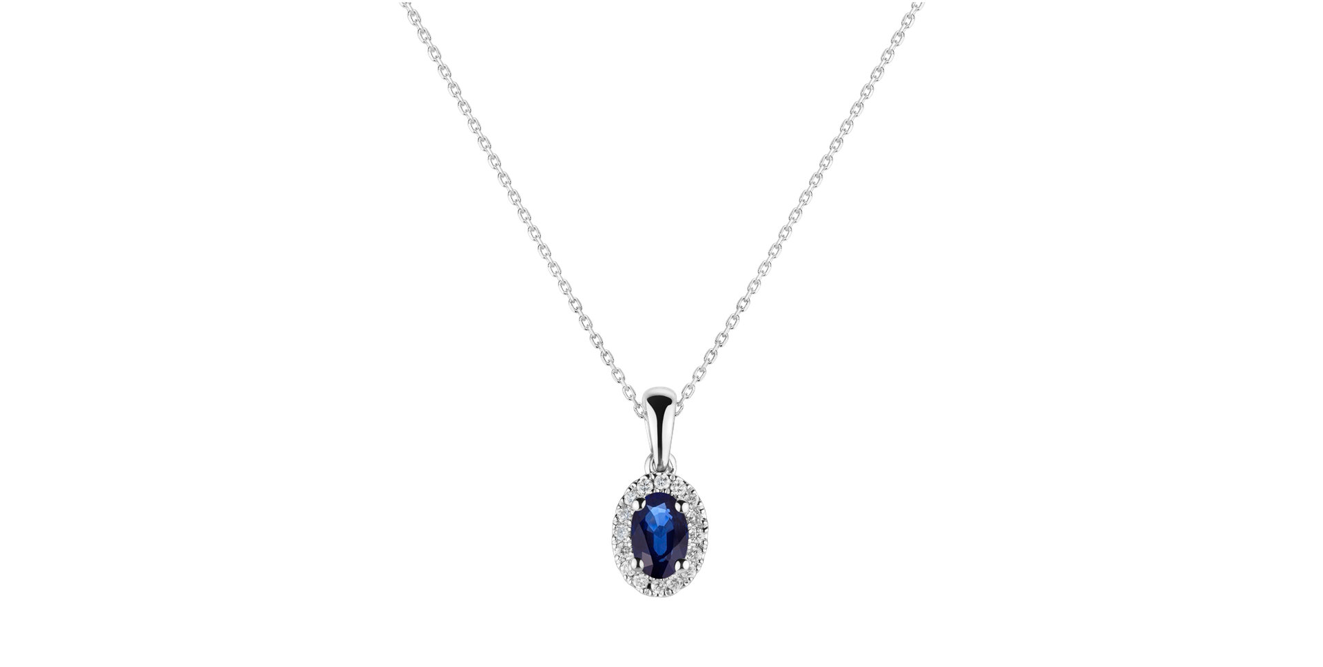 Diamond pendant with Sapphire Princess Essence