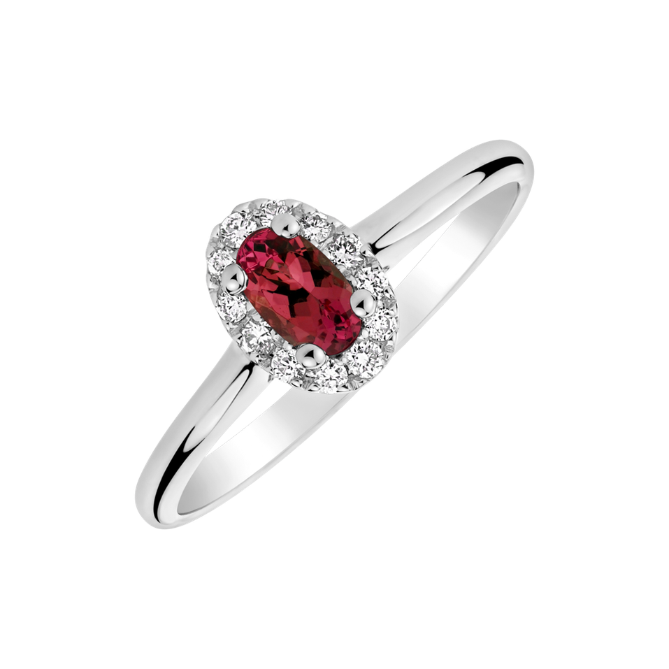 Diamond ring with Ruby Princess Wish