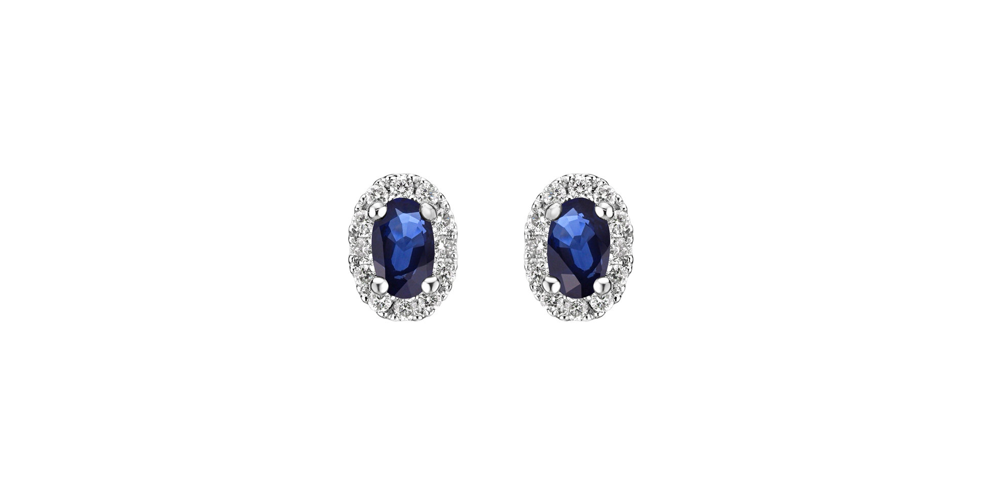 Diamond earrings with Sapphire Imperial Allegory