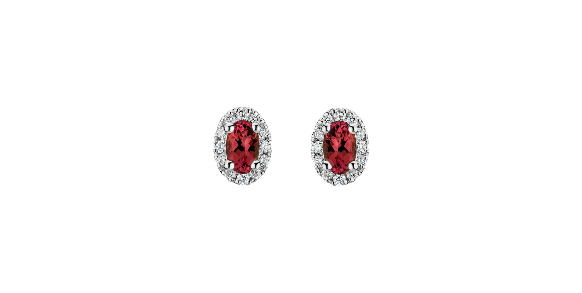 Diamond earrings with Ruby Imperial Allegory
