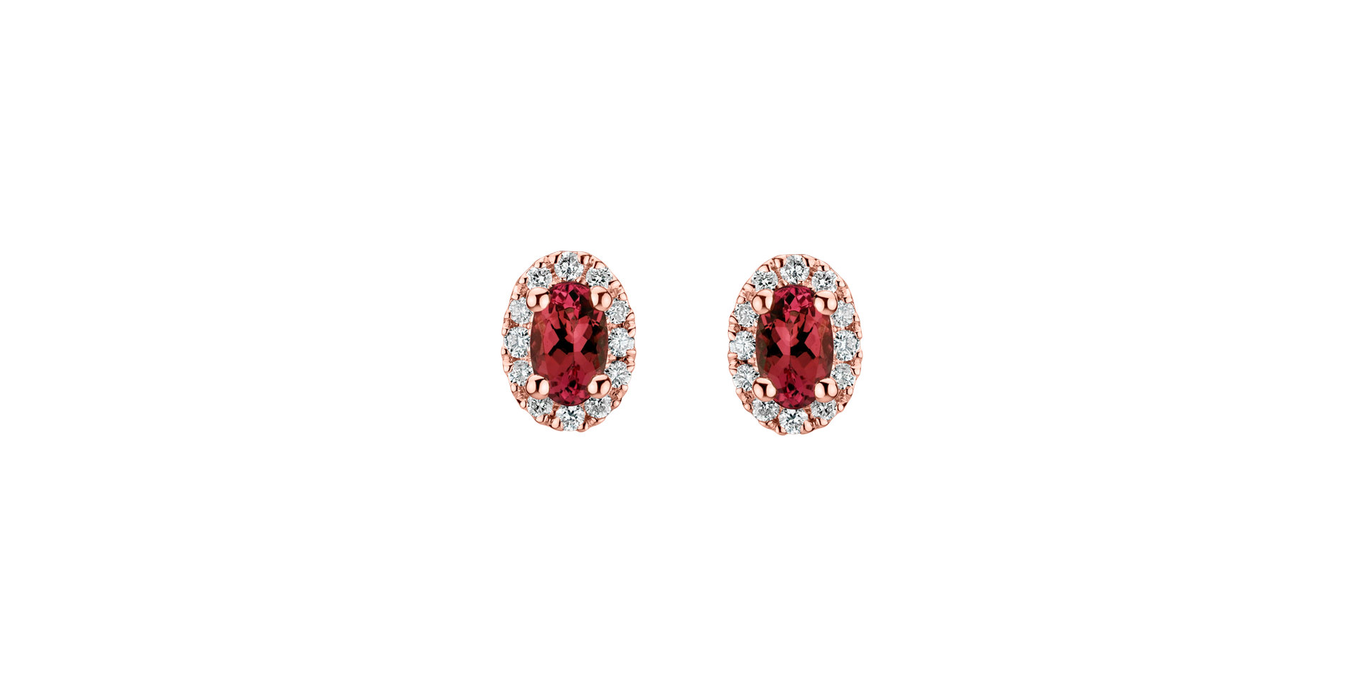 Diamond earrings with Ruby Imperial Allegory