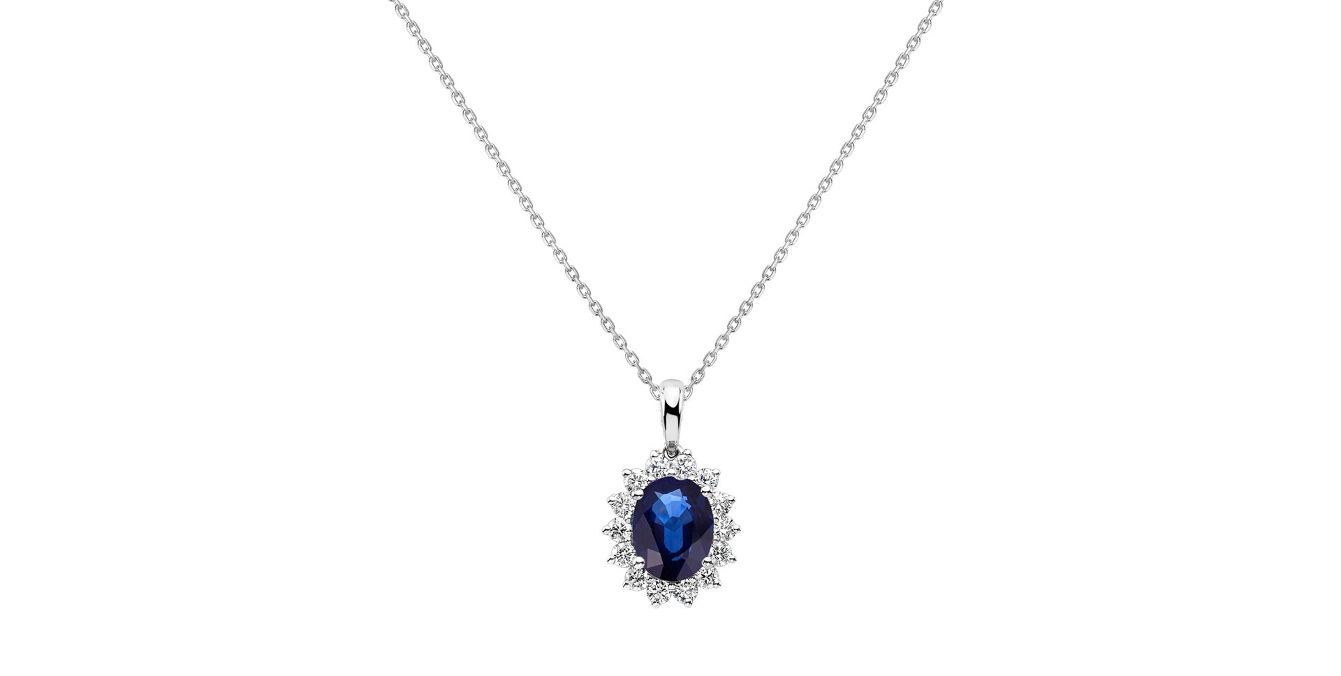 Diamonds pendant with Sapphire Princess Sparkle