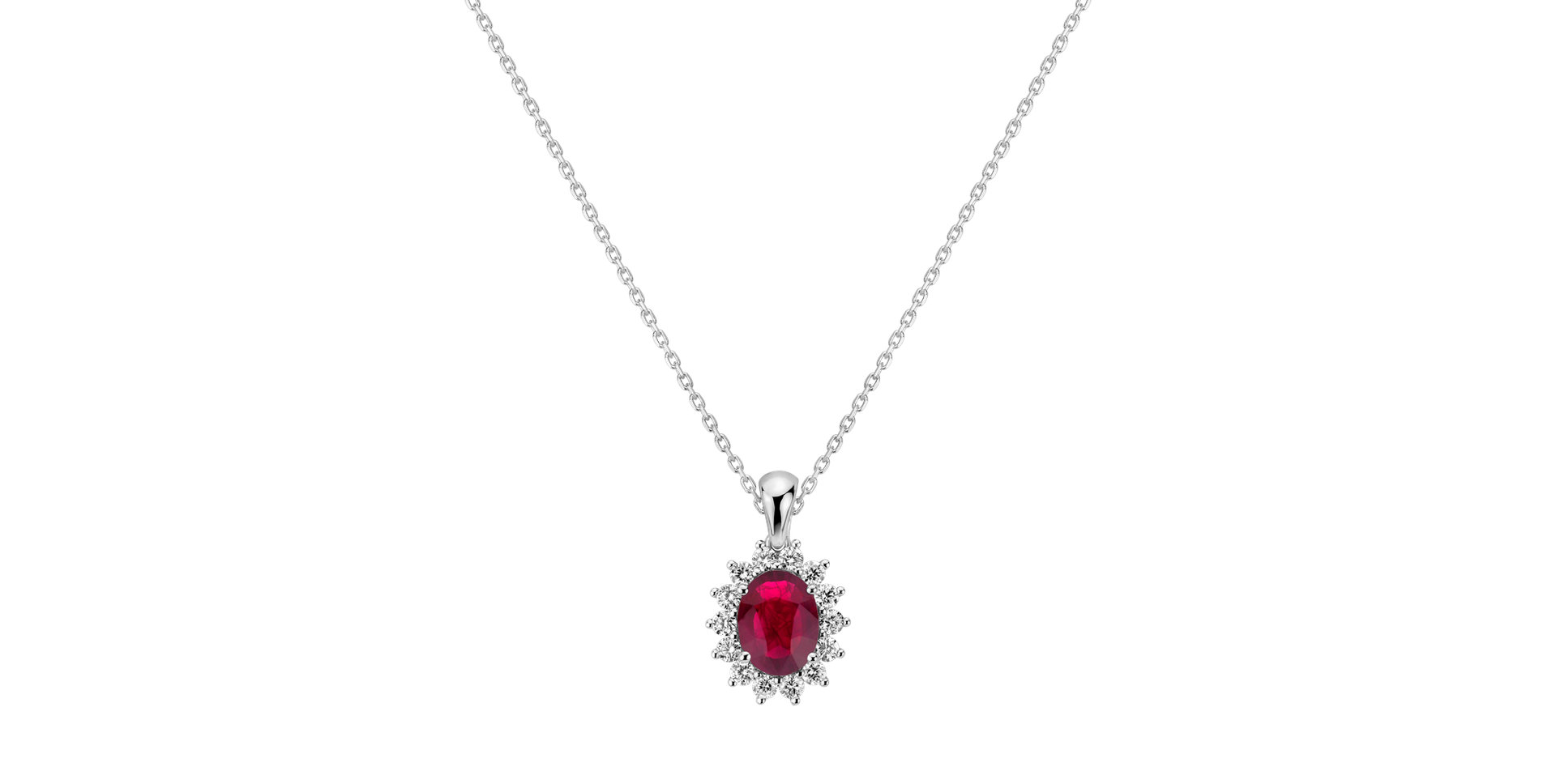 Diamond necklace with Ruby Princess Sparkle