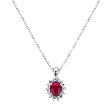 Diamond necklace with Ruby Princess Sparkle