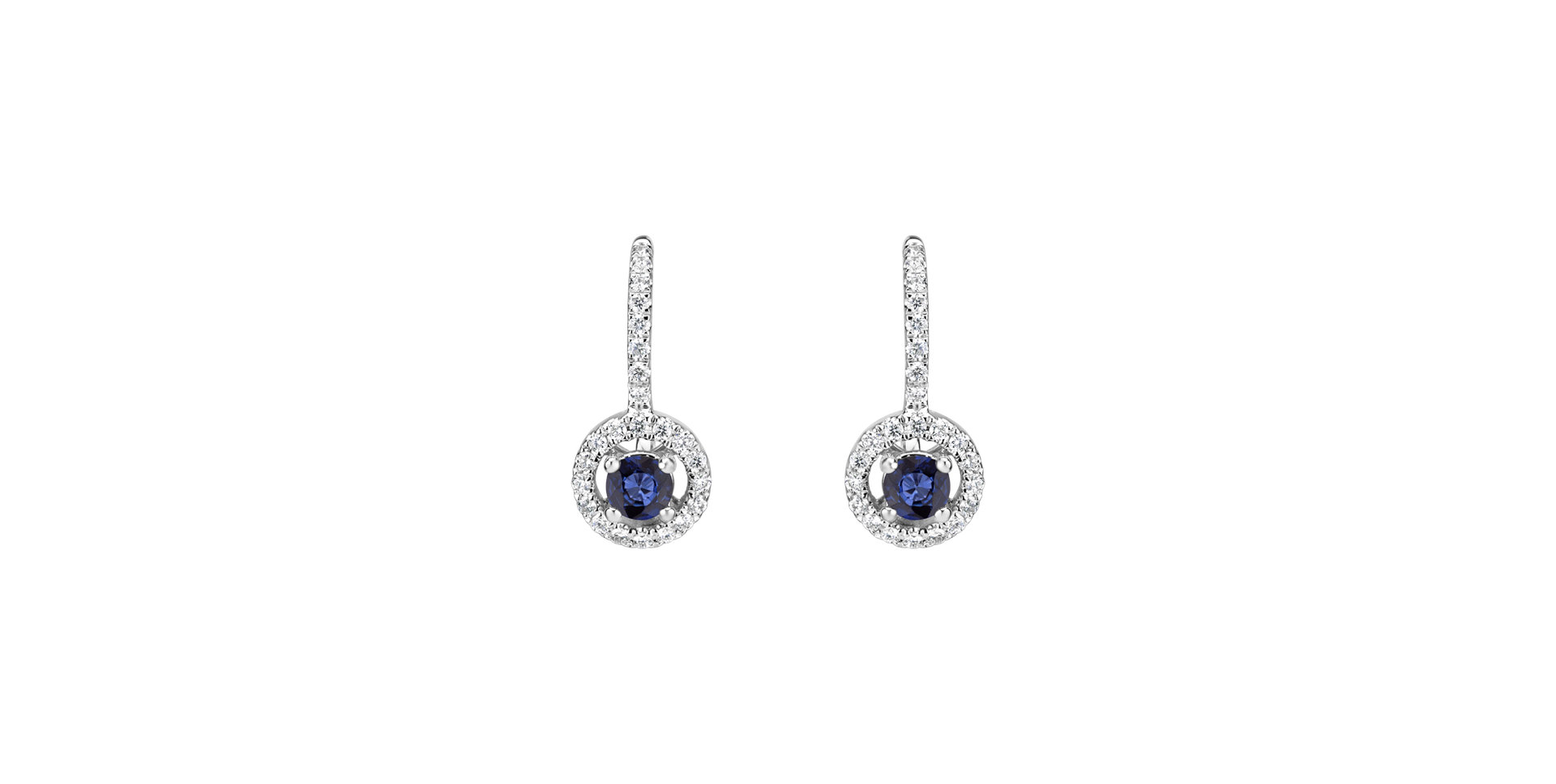 Diamond earrings with Sapphire Infinite Splendour