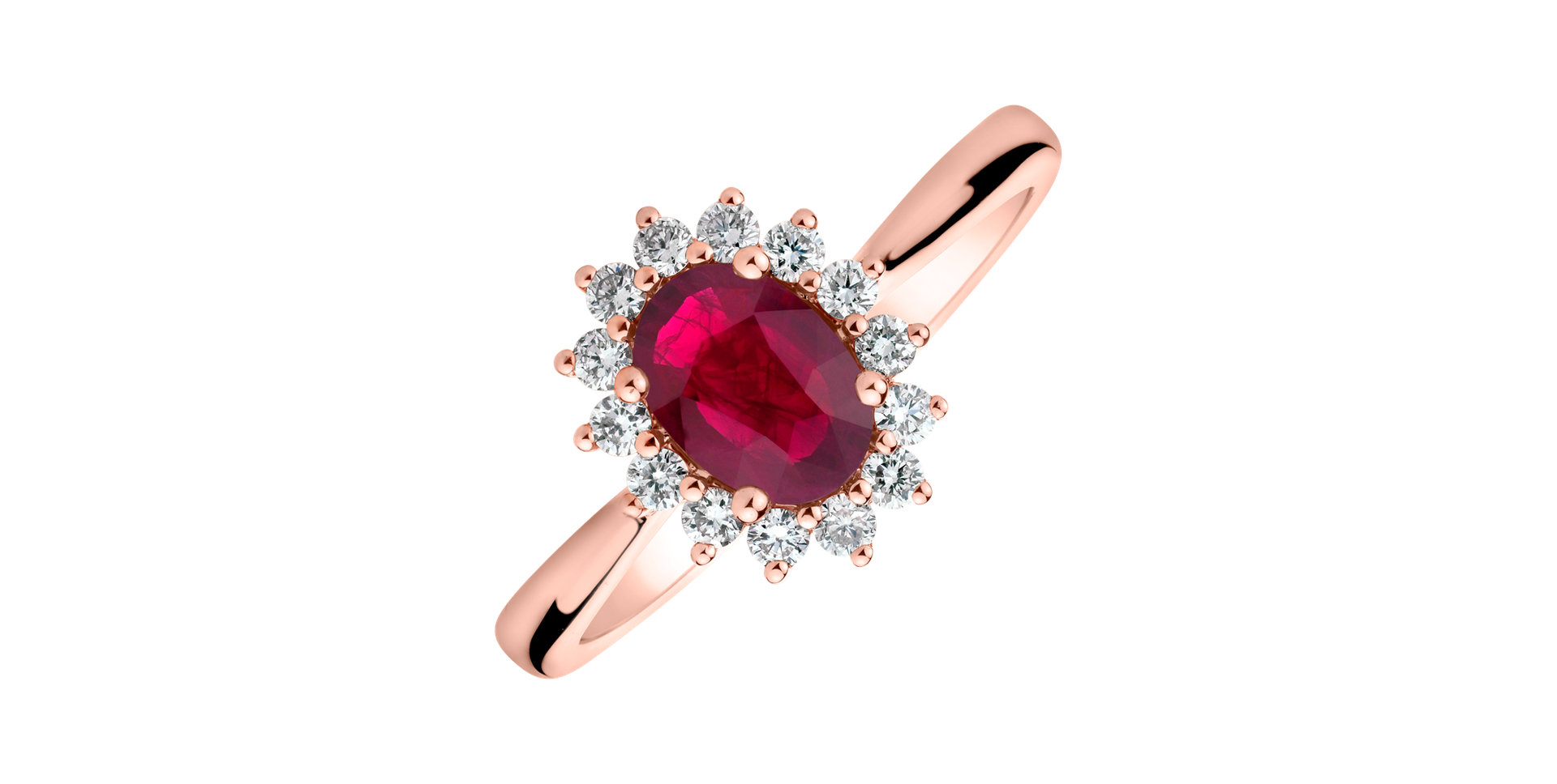 Diamond ring with Ruby Princess