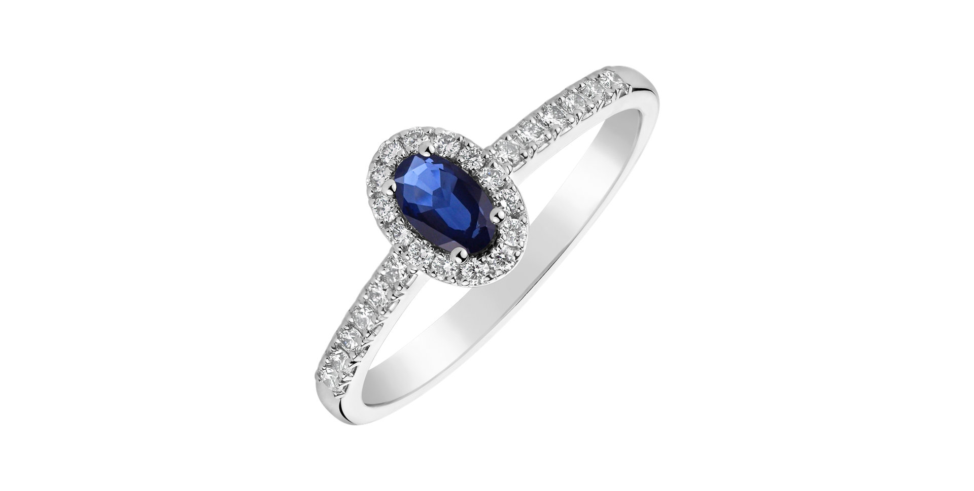 Diamond ring with Sapphire Princess