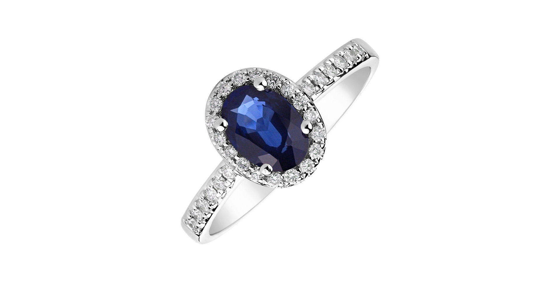 Diamond ring with Sapphire Princess