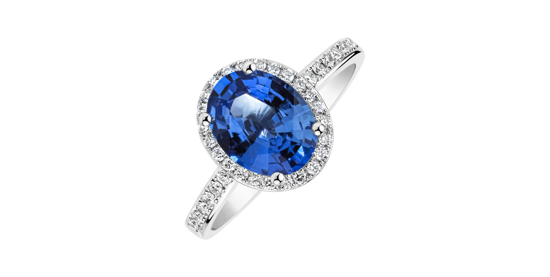 Diamond ring with Sapphire Princess