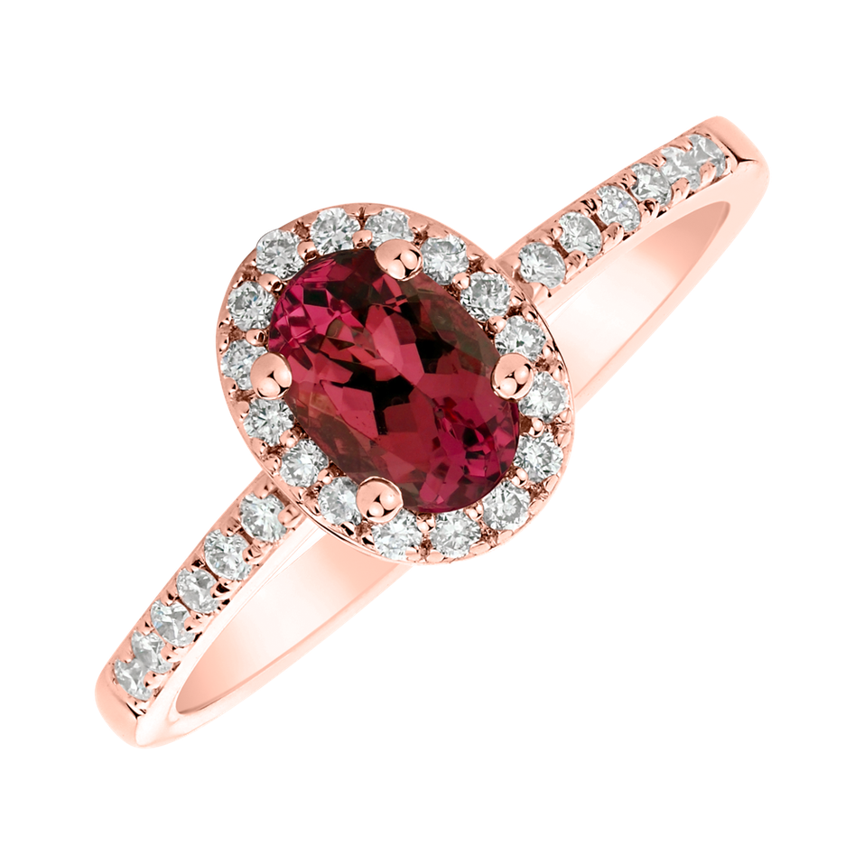 Diamond ring with Ruby Princess
