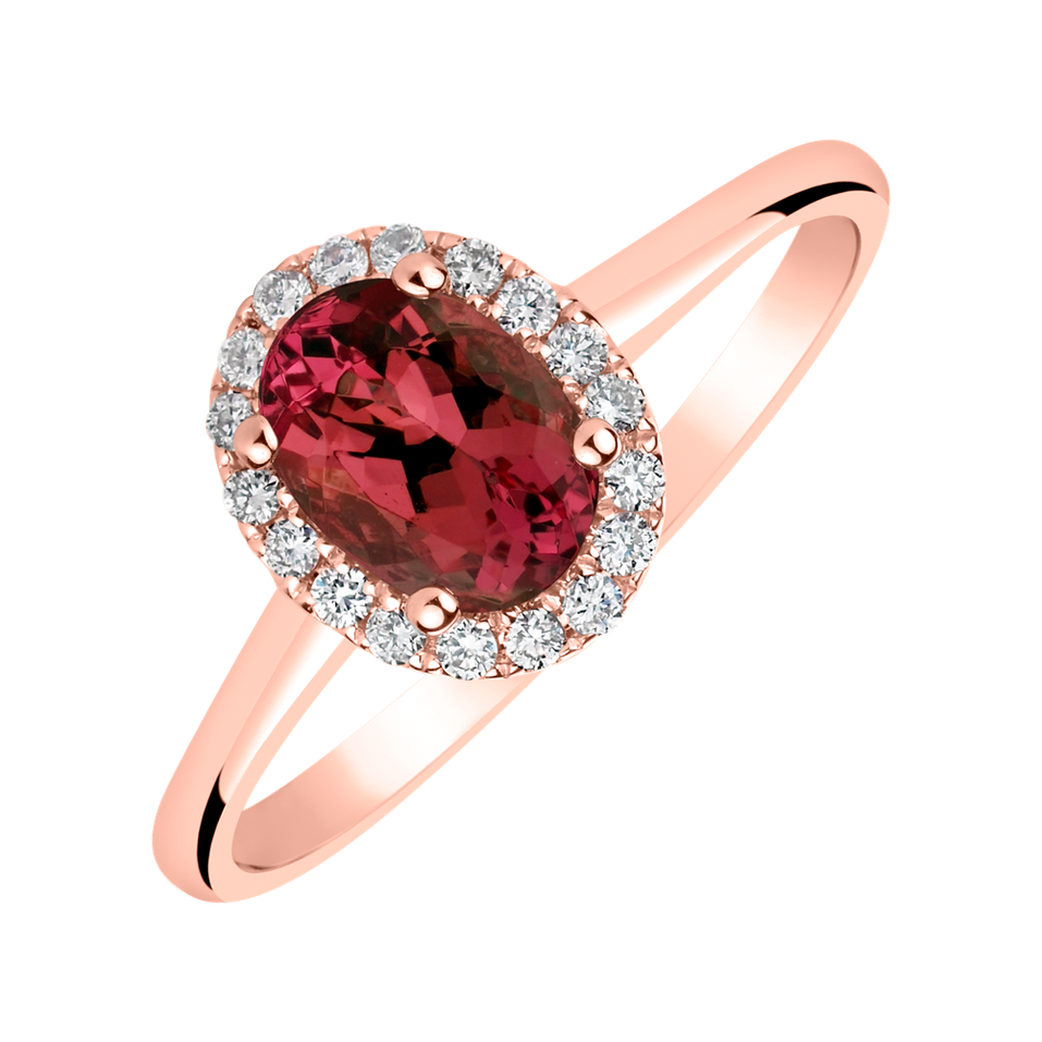 Diamond ring with Ruby Princess