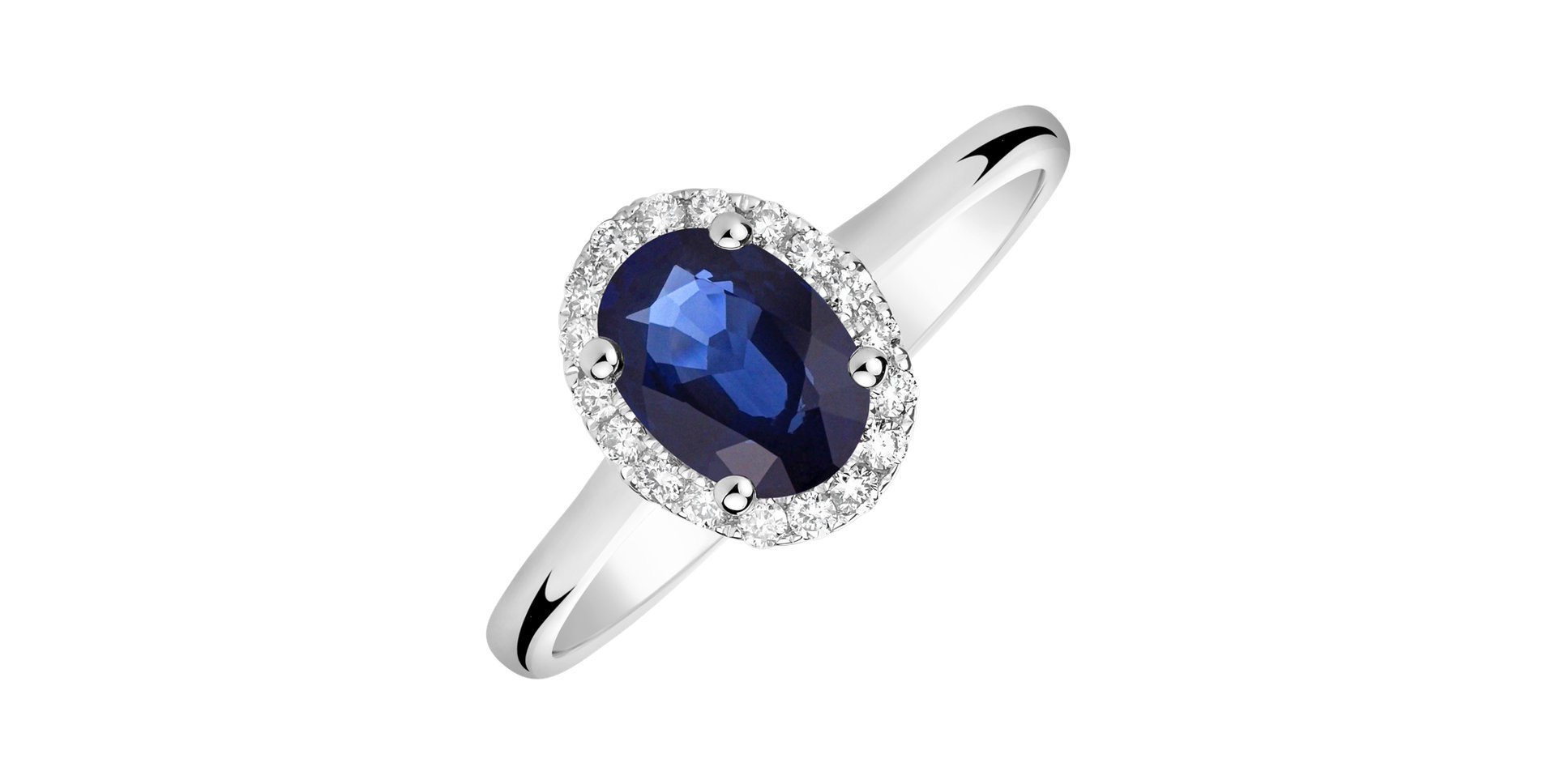 Diamond ring with Sapphire Princess