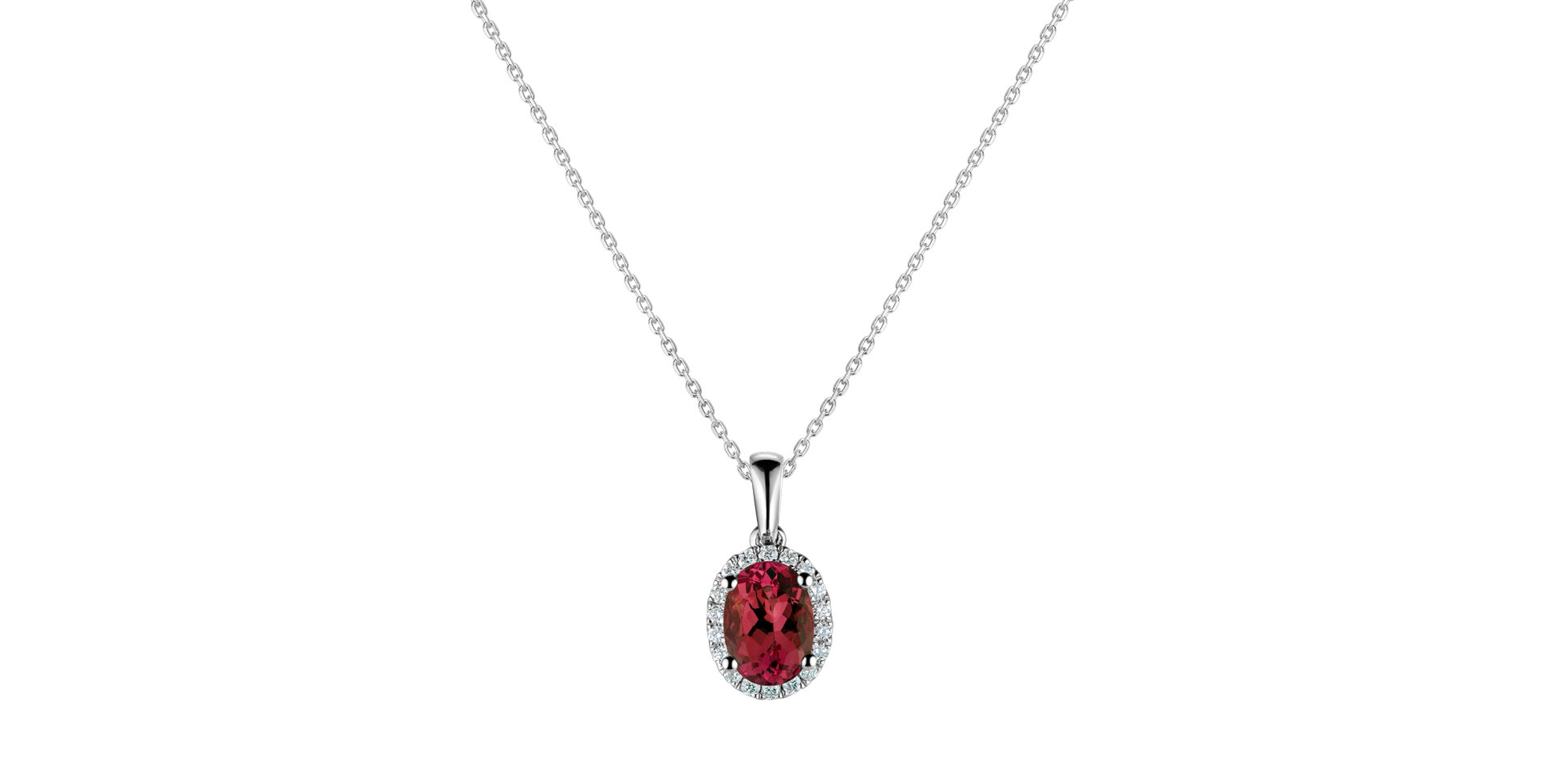 Diamond pendant with Ruby Princess