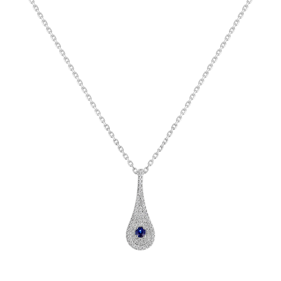 Diamond pendant with Sapphire Classy Drop