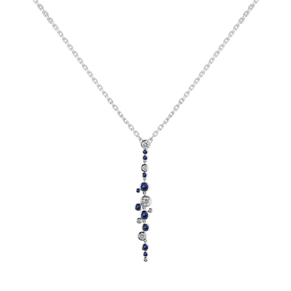 Diamond pendant with Sapphire Heaven Waterfall