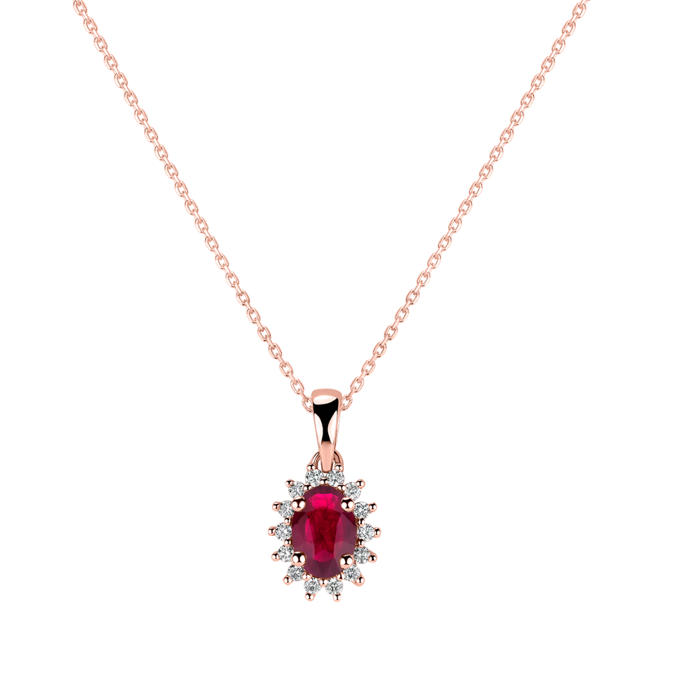 Diamond pendant with Ruby Princess Sparkle