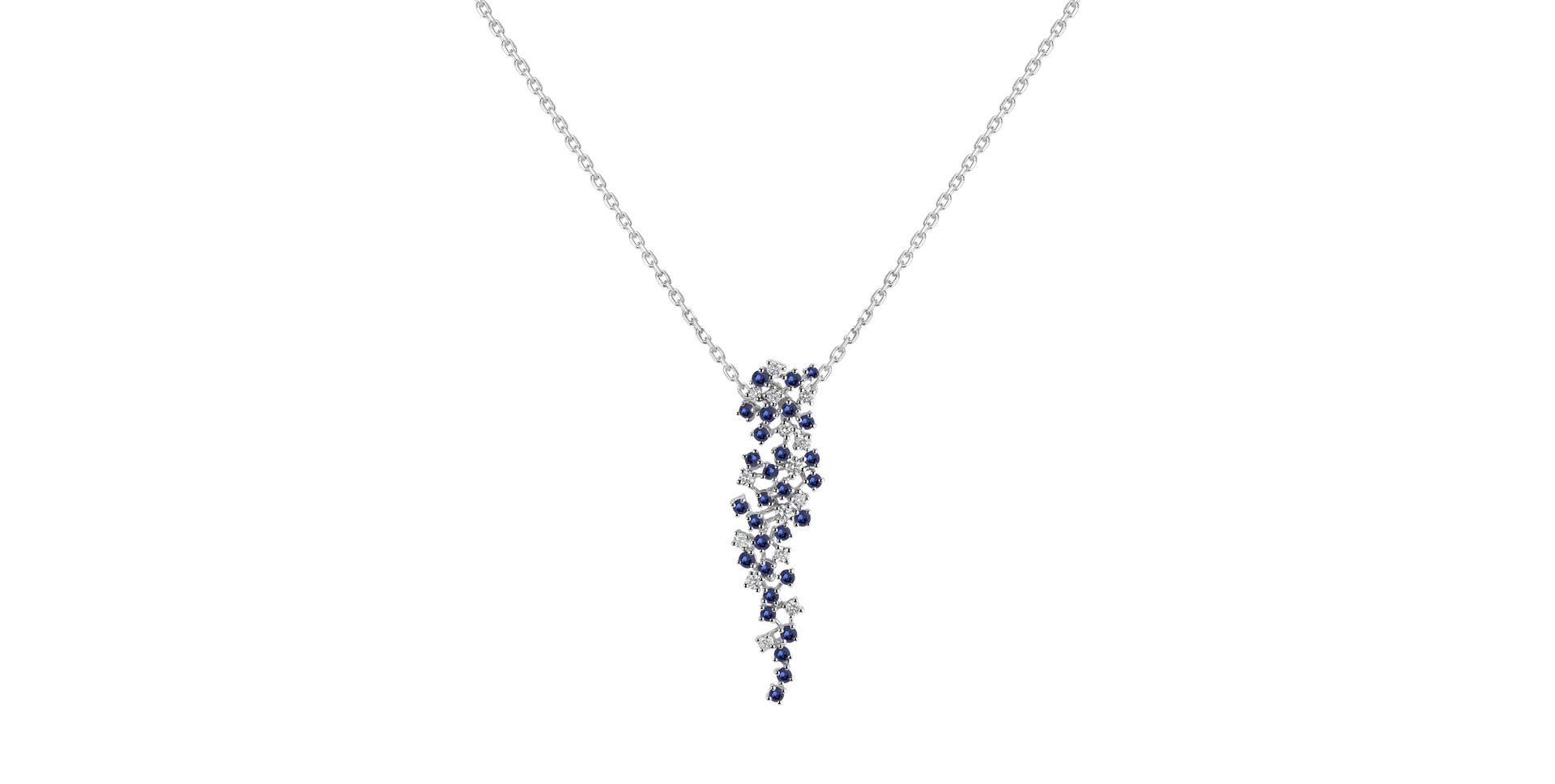 Diamond pendant with Sapphire Witching Waterfall