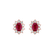 Diamond earrings with Ruby Princess Joy2