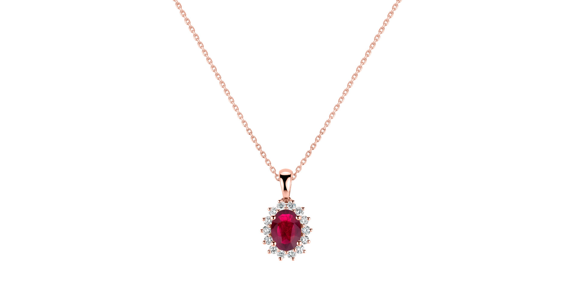 Diamond pendant with Ruby Princess Sparkle