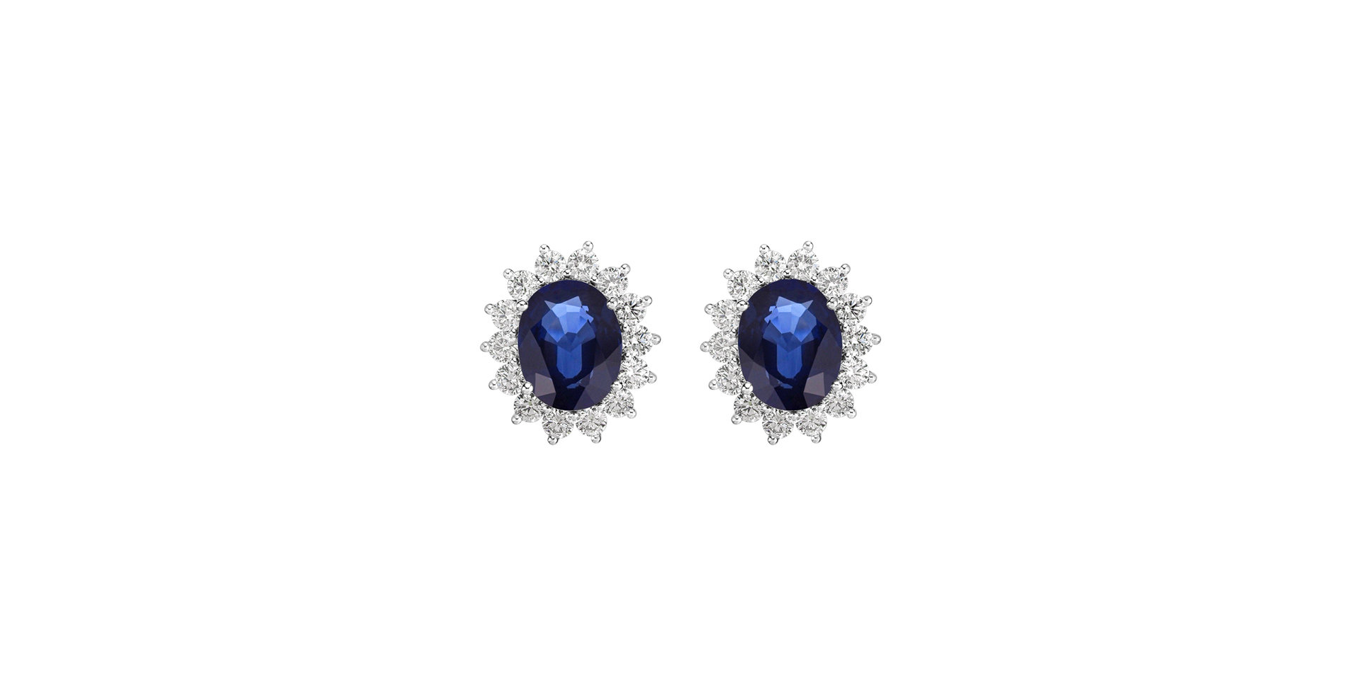 Diamond earrings with Sapphire Princess Sparkle