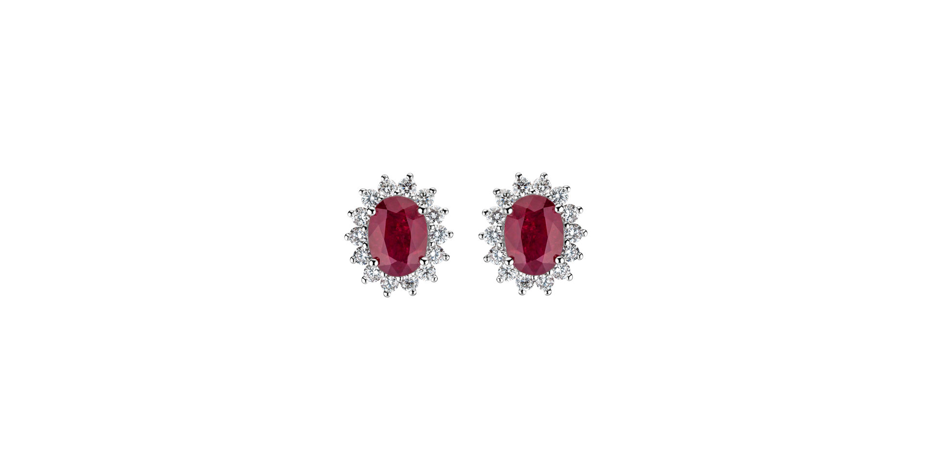 Diamond earings with Ruby Princess Sparkle