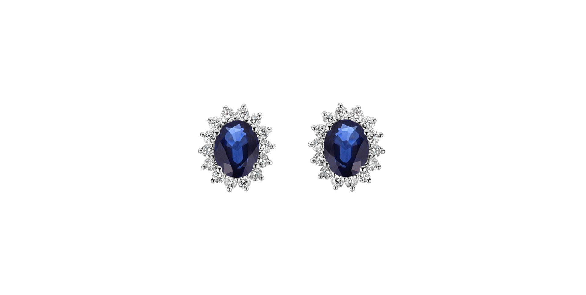 Diamond earrings with Sapphire Princess Sparkle