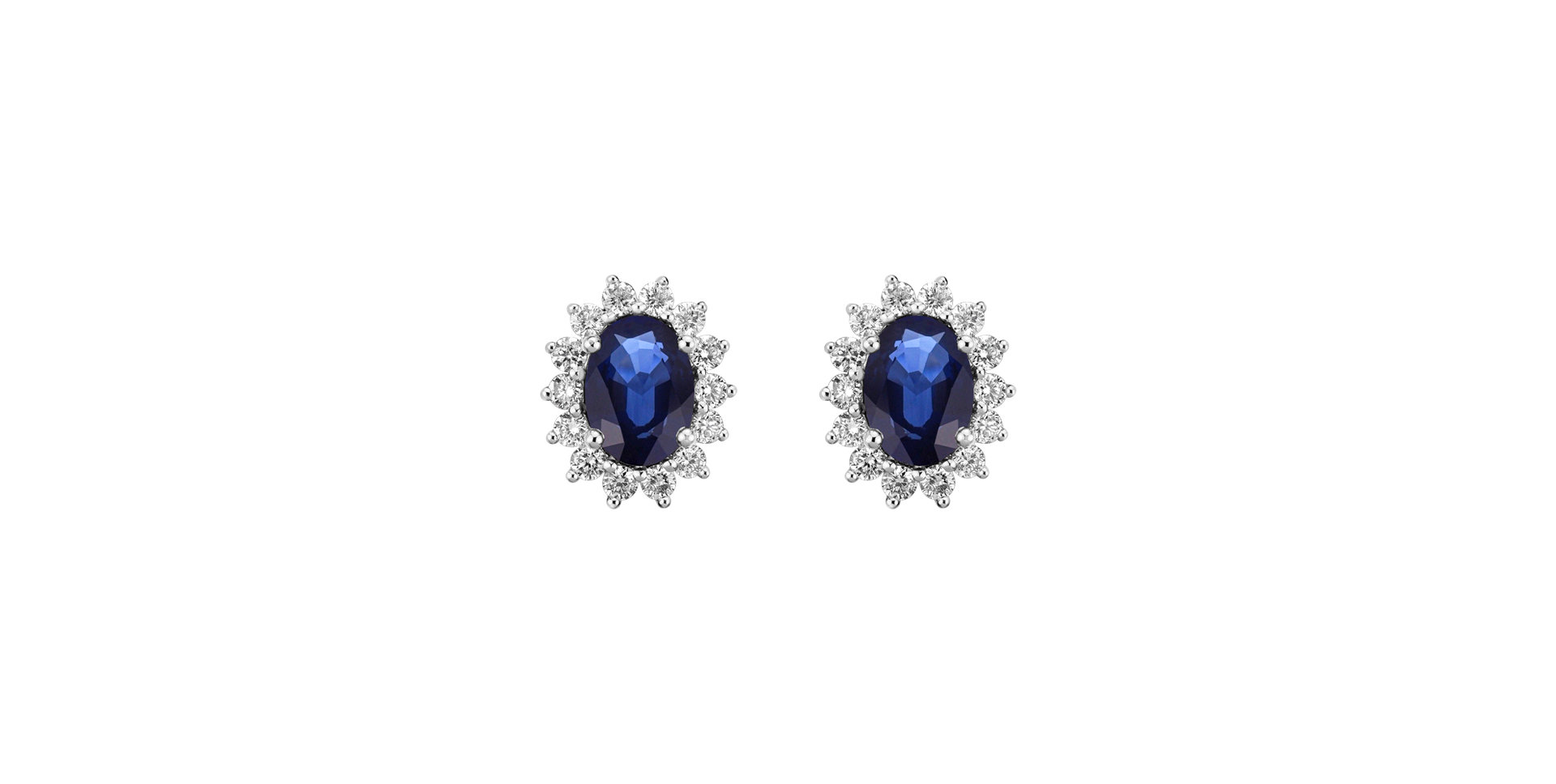 Diamond earrings with Sapphire Princess Sparkle