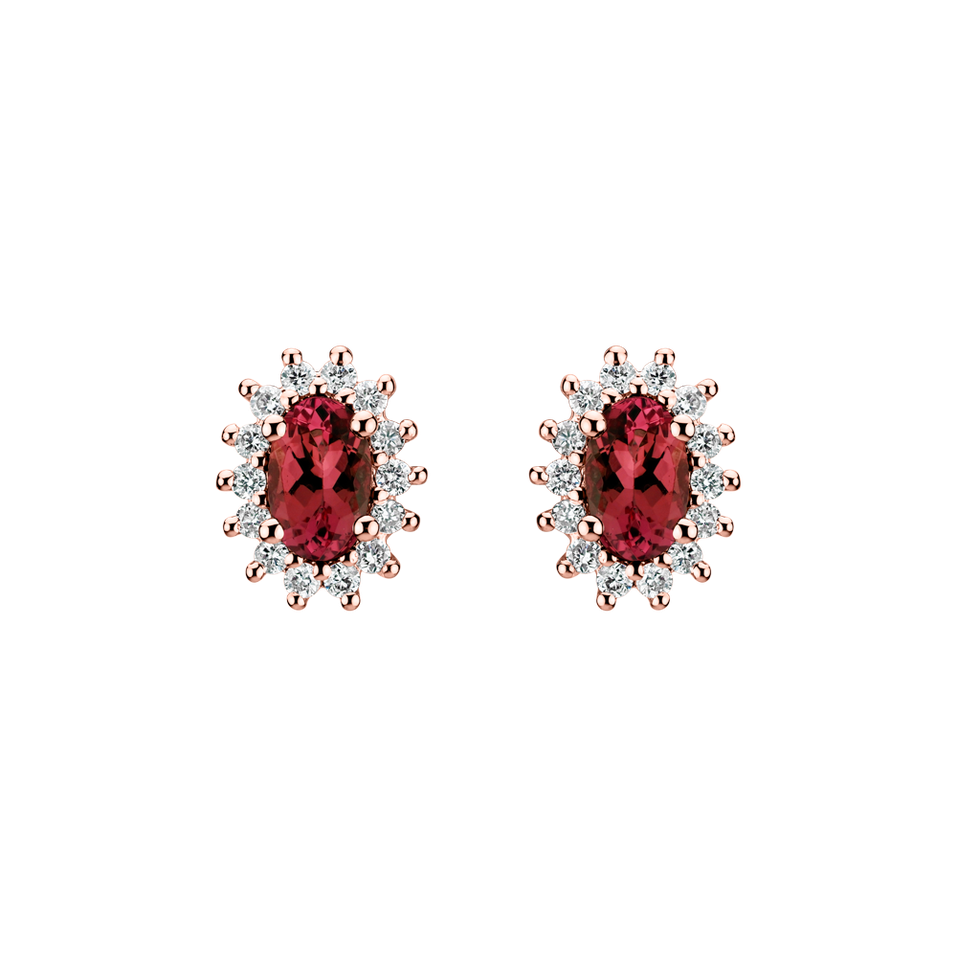Diamond earrings with Ruby Princess Sparkle