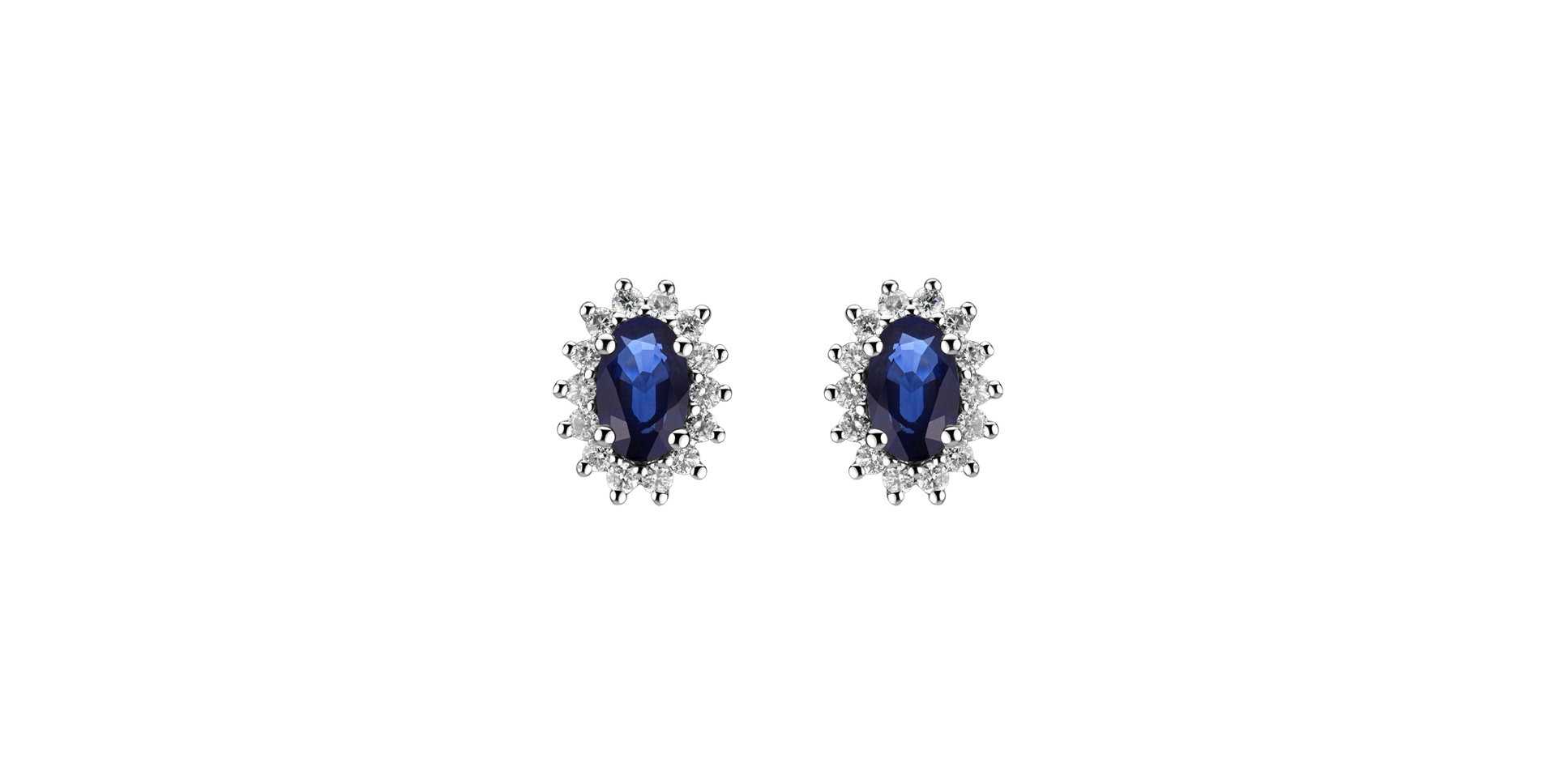 Diamond earrings with Sapphire Princess Sparkle
