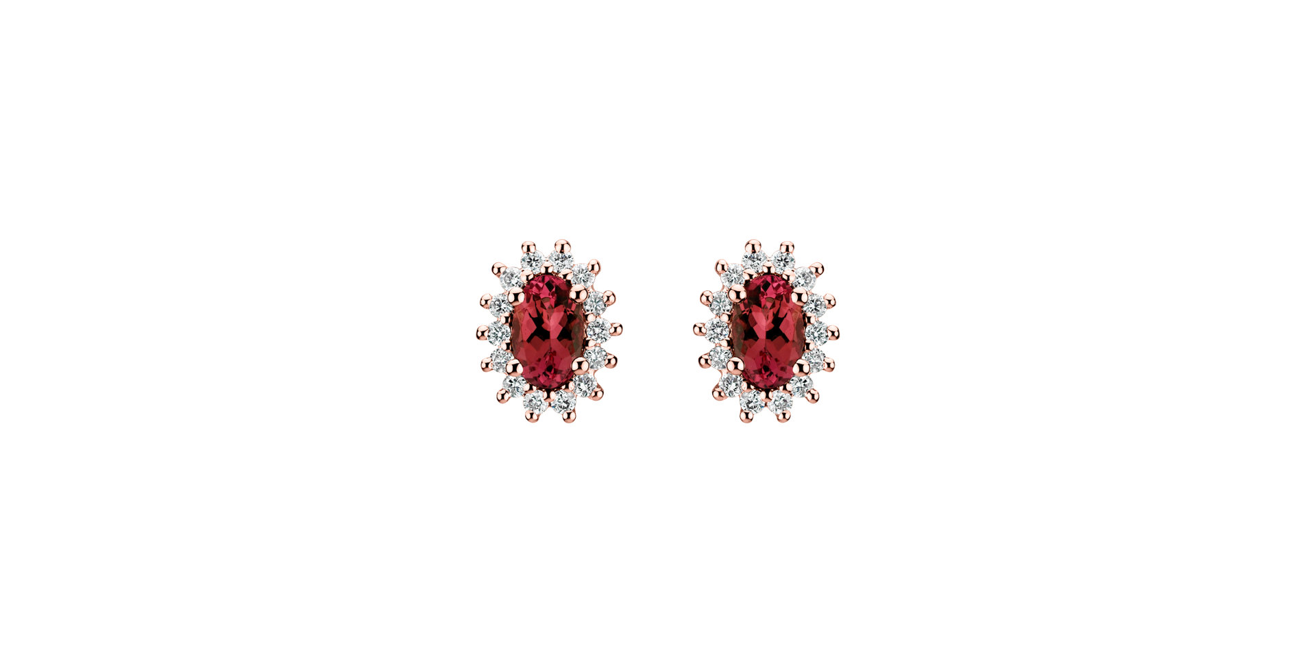 Diamond earrings with Ruby Princess