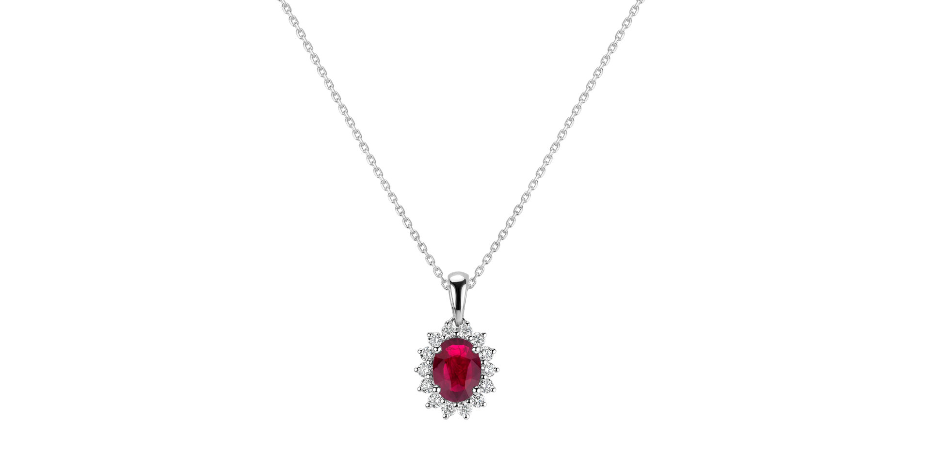 Diamond pendant with Ruby Princess