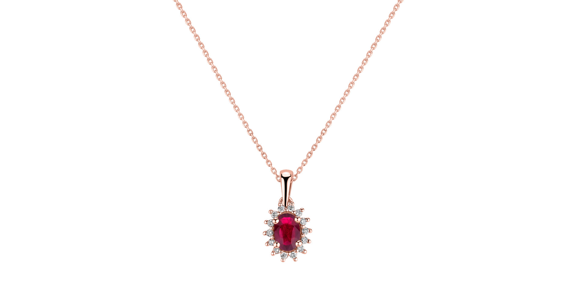 Diamond pendant with Ruby Princess
