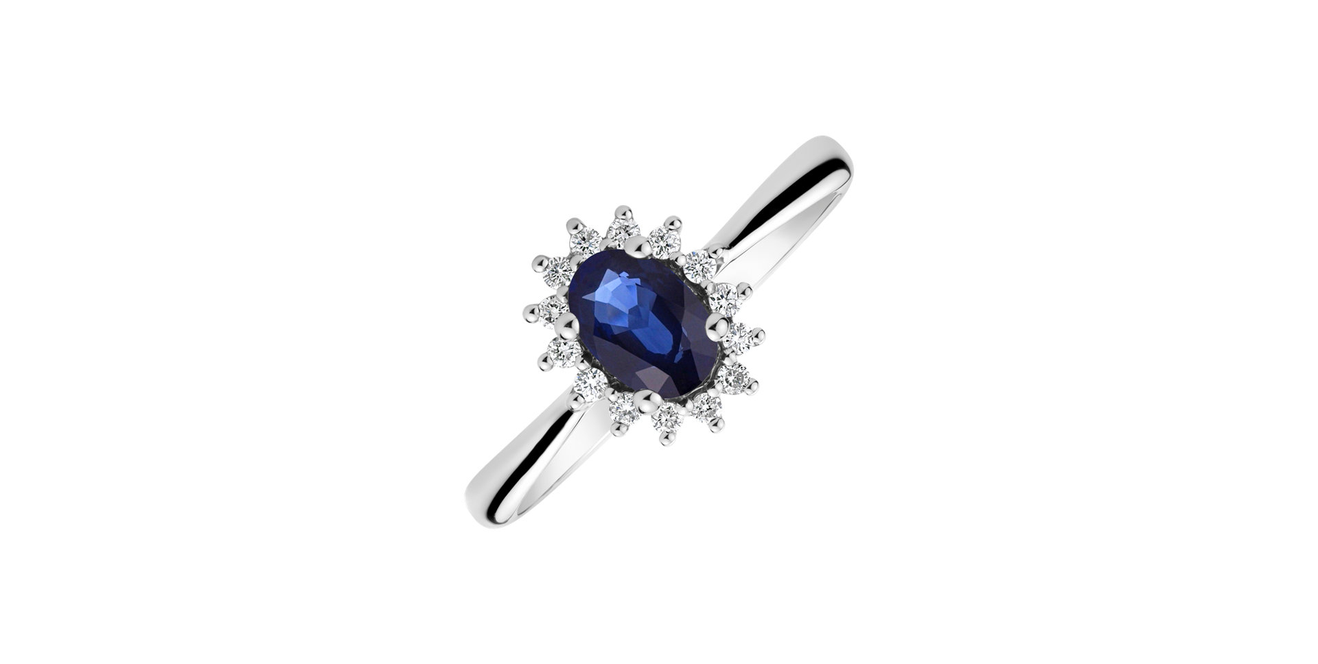 Diamond ring with Sapphire Princess Sparkle