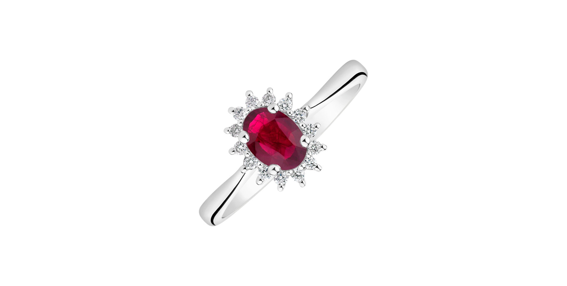 Diamond ring with Ruby Princess Sparkle