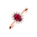 Diamond ring with Ruby Princess Sparkle2