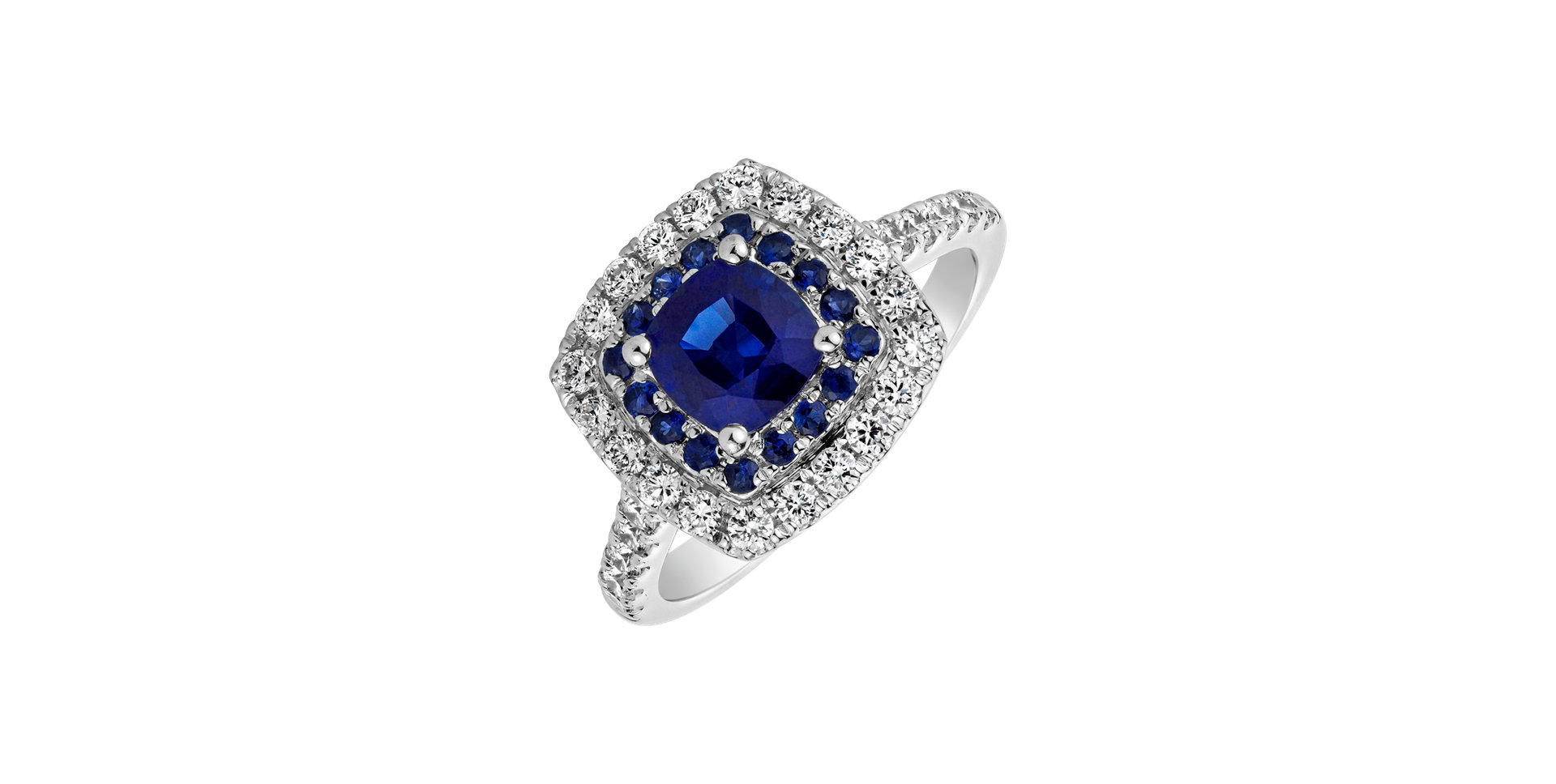 Diamond ring with Sapphire Sparkling Rise