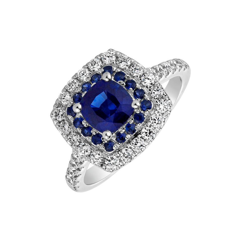 Diamond ring with Sapphire Sparkling Rise