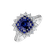 Diamond ring with Sapphire Radiant Shine2