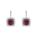 Diamond earrings with Ruby Sparkling Rise2
