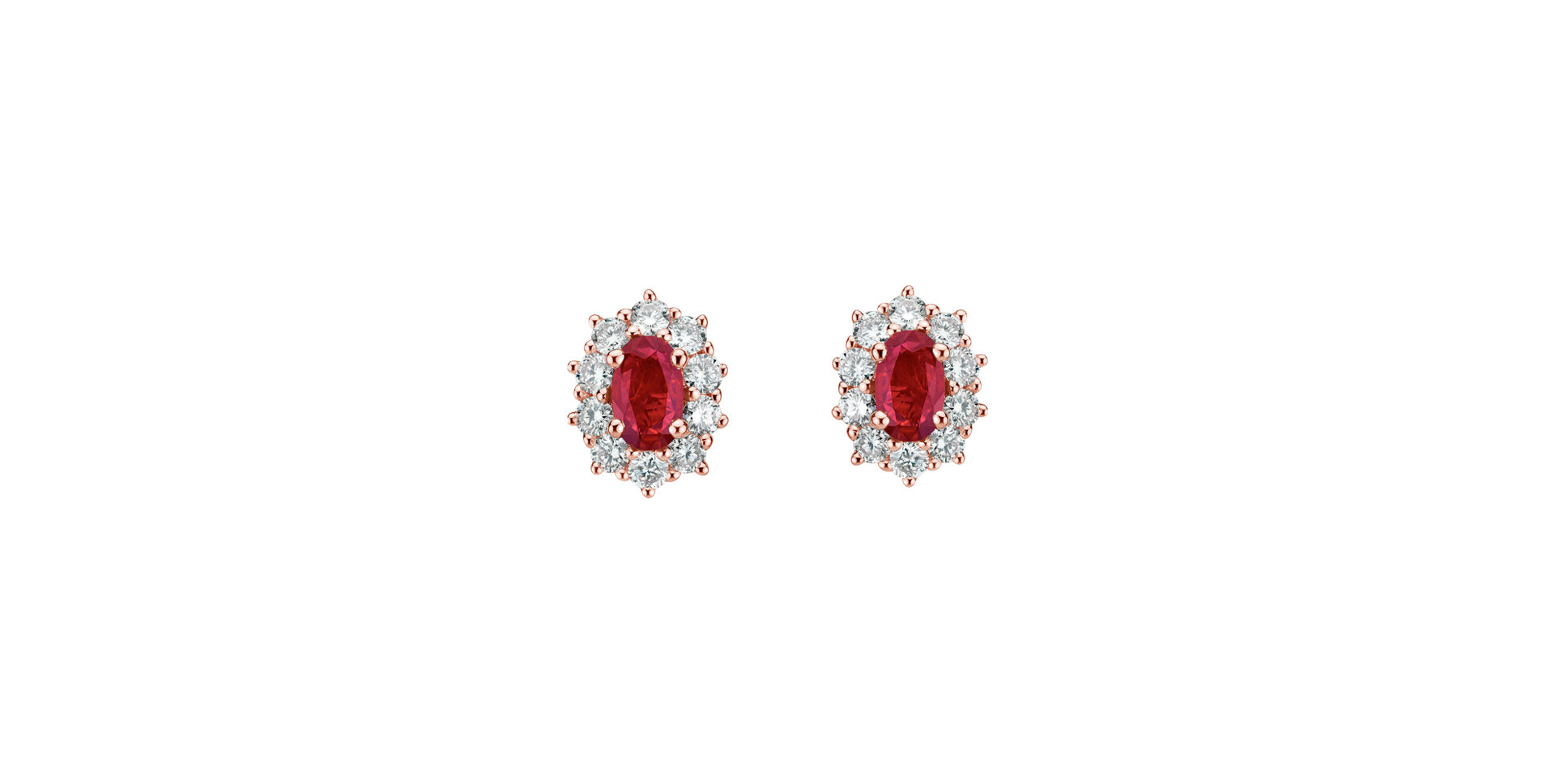 Diamond earrings with Ruby Princess Joy