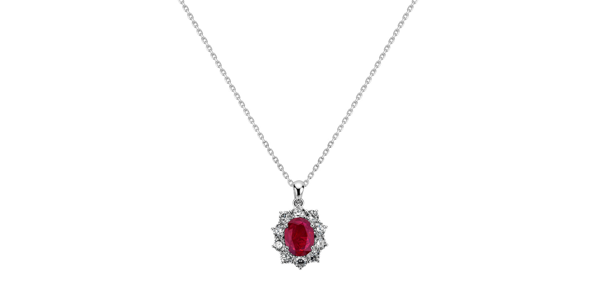 Diamond pendant with Ruby Princess