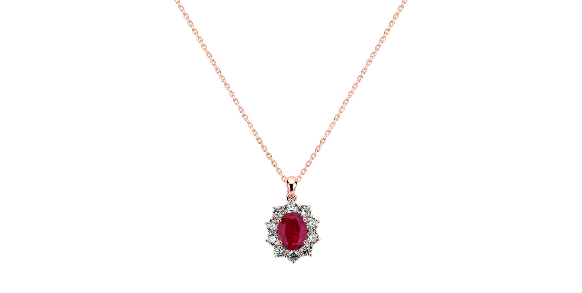 Diamond pendant with Ruby Princess