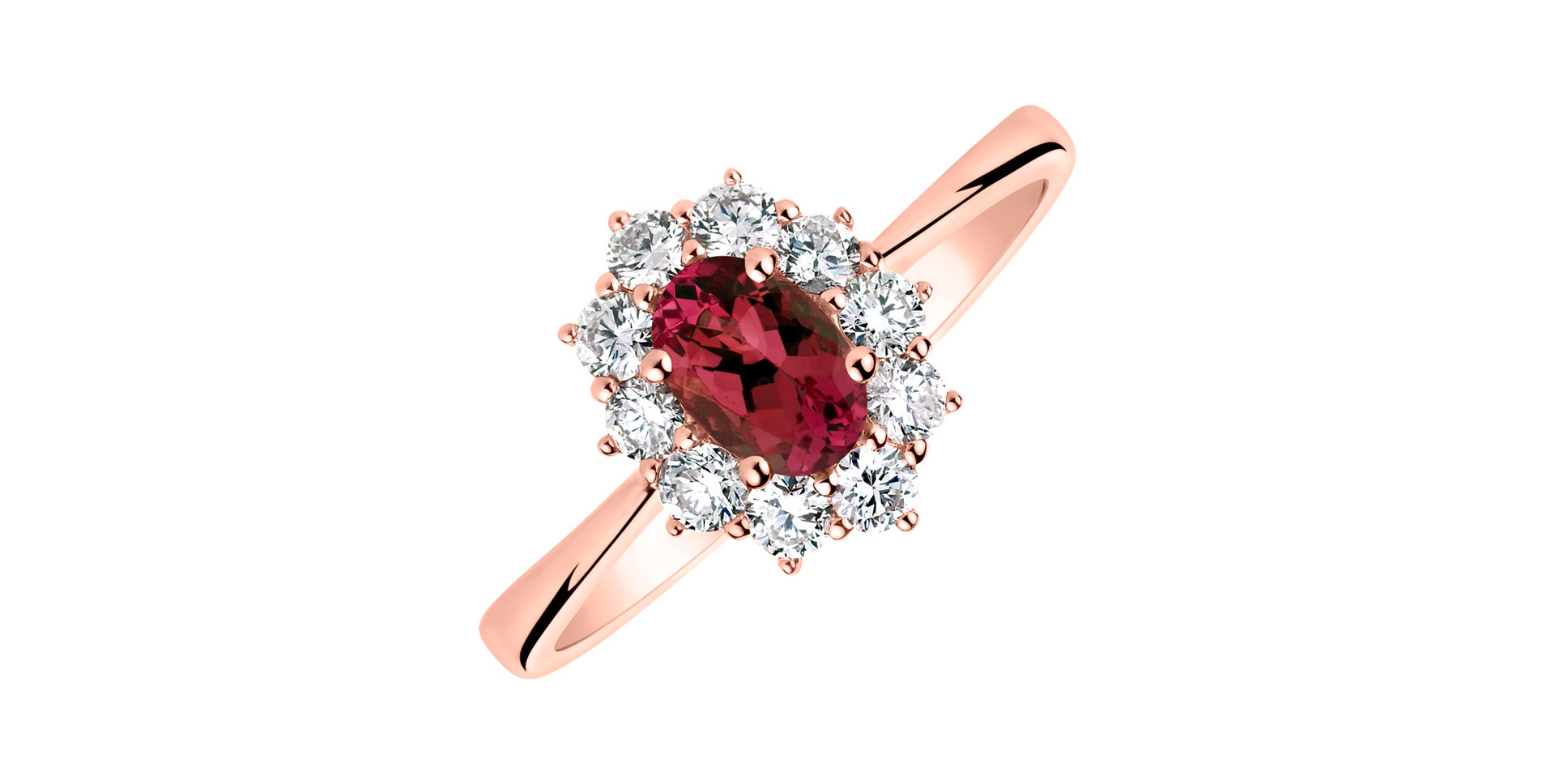 Diamond ring with Ruby Princess